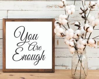 You Are Enough Wall Art, Instant Download, Digital Print, Inspirational Print, Home Decor, Self Love Printable, Christian Wall Art