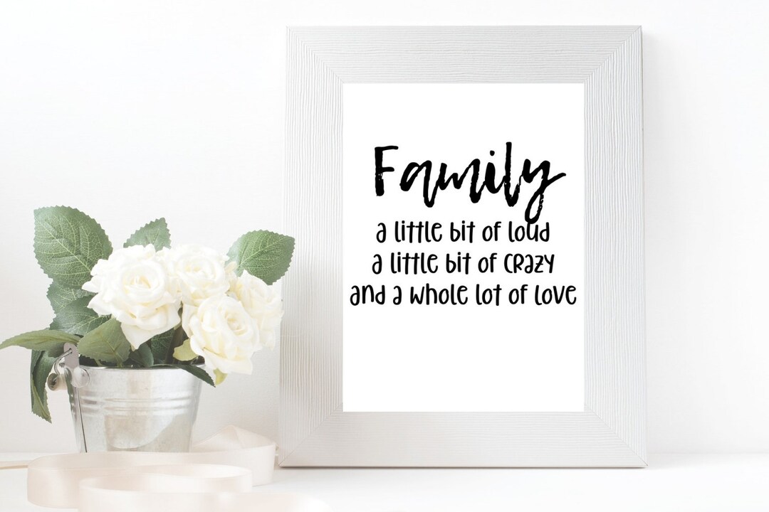Family Love Printable, Loving Family Wall Art, Living Room Home Decor ...
