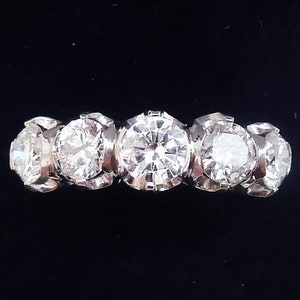Stunning art deco platinum 2.20ct diamond five stone vintage antique ring
