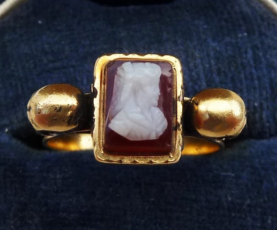 Stunning 18ct 18k gold victorian memento mori sku… - image 1