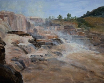 yellowstone, hot spring, mammoth hot springs, national park, yellowstone national park, nature, landscape, montana, gift for many occasions