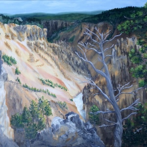 Yellowstone / National Park / Nature / Landscape / Original / Oil  Painting / The Colors of Yellowstone / Oil on Canvas / Art /