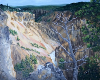 Yellowstone / National Park / Nature / Landscape / Original / Oil  Painting / The Colors of Yellowstone / Oil on Canvas / Art /