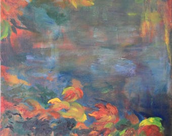 Nature / Landscape / Original / oil painting / Colors of Fall / free shipping