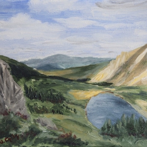 Mountains, Colorado, Oil Painting, Original, Lake, Mountain Lake, Prairie, Open Sky, Art, Fine Art, Handmade, Painting, Landscape, Hiking