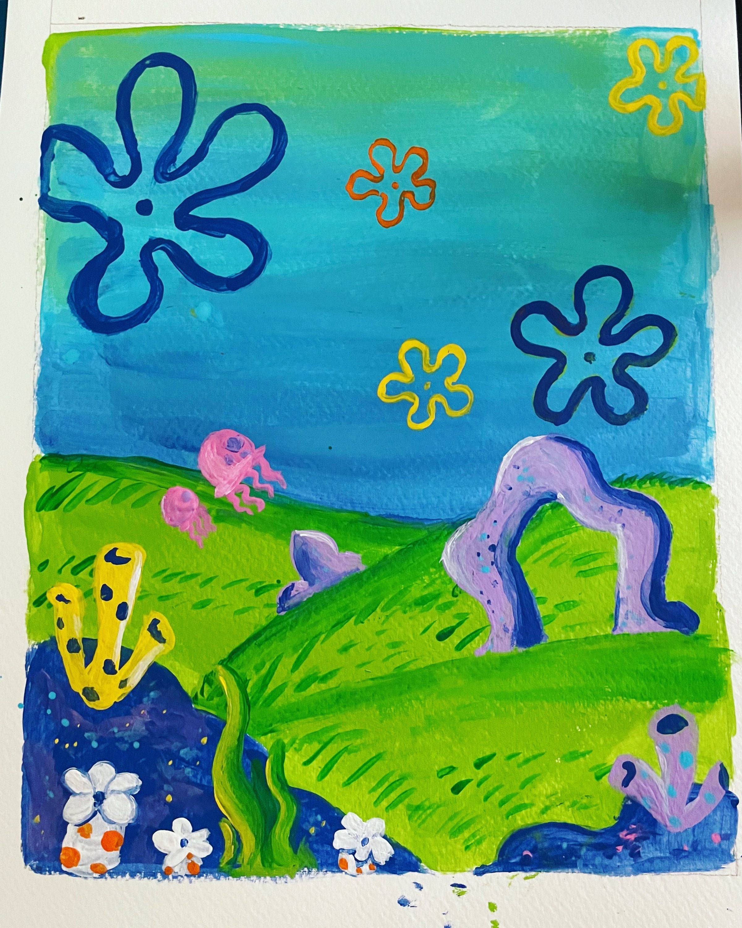 Jellyfish fields print