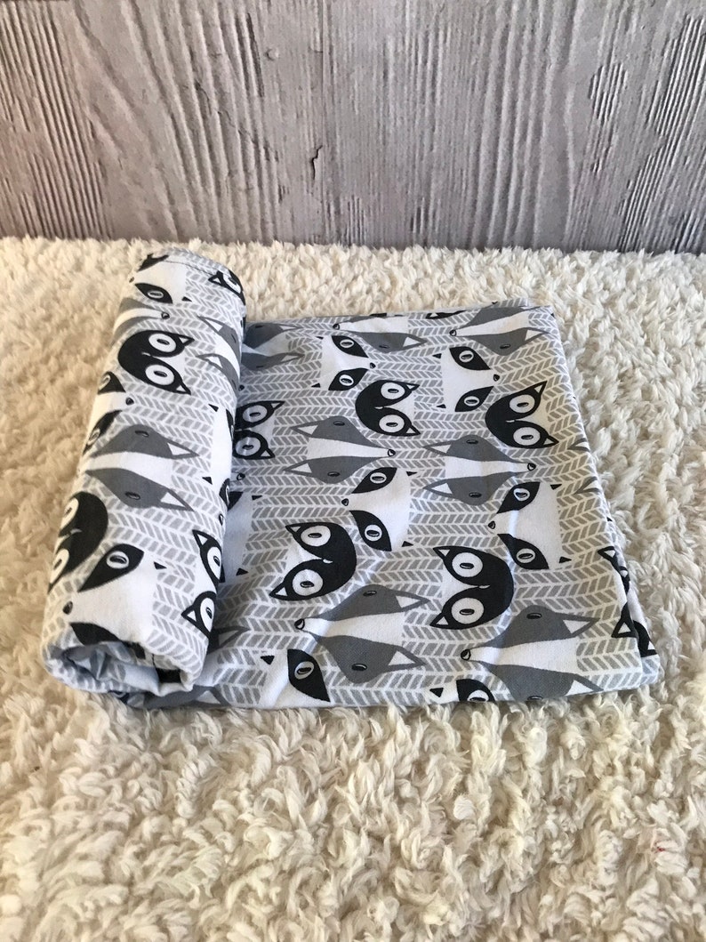 Geometric Woodland Animals Large Flannel Swaddle Blanket Etsy