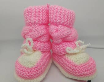 Pappucce pantofole scarpine bimba 6/12 mesi handmade