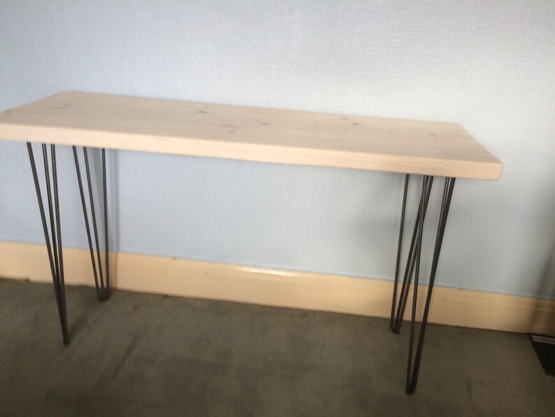 Dressing tableConsul tableSolidwoodDeskTableHall tableUrbanRecycledCustom made TV standMade in UKHairpin legsReclaimedRecycled