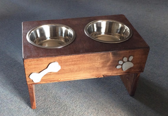 Large Dog Bowl Raised Dog Bowl Stand Dog Bowls Pet Feeding Etsy