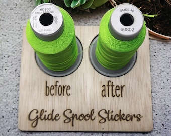 Glide Spool Stickers | Embroidery Thread | Spool Sticker | Easy-to-read