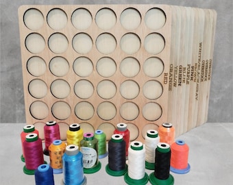 Sort-by-Color embroidery thread storage trays | thread spool organizers | embroidery thread storage | thread storage