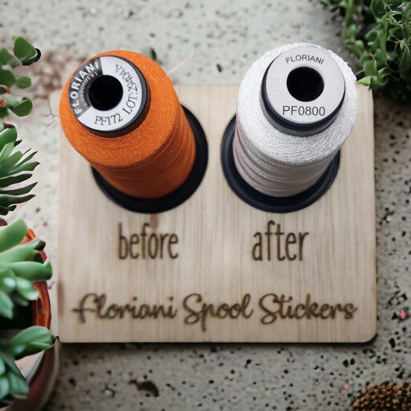 Floriani Spool Stickers | Embroidery Thread | Spool Sticker | Easy-to-read