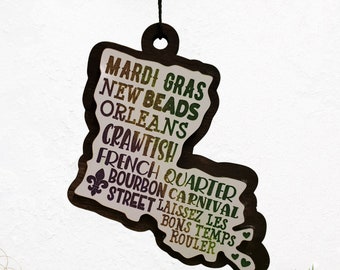 Louisiana State Mardi Gras Ornament