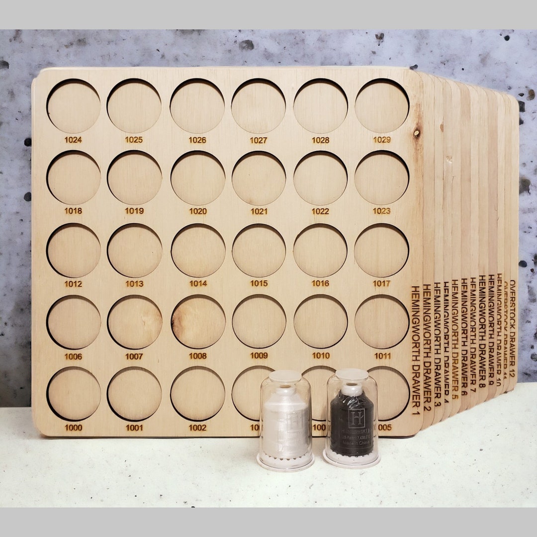 Hemingworth Embroidery Thread Storage Trays Thread Spool Organizers ...