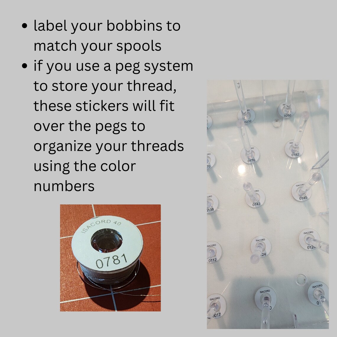 Blank Spool Stickers | Embroidery Thread | Spool Sticker | Easy-to-read ...