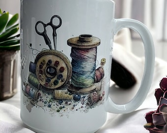 Sewing Themed Mug | coffee cup | gift