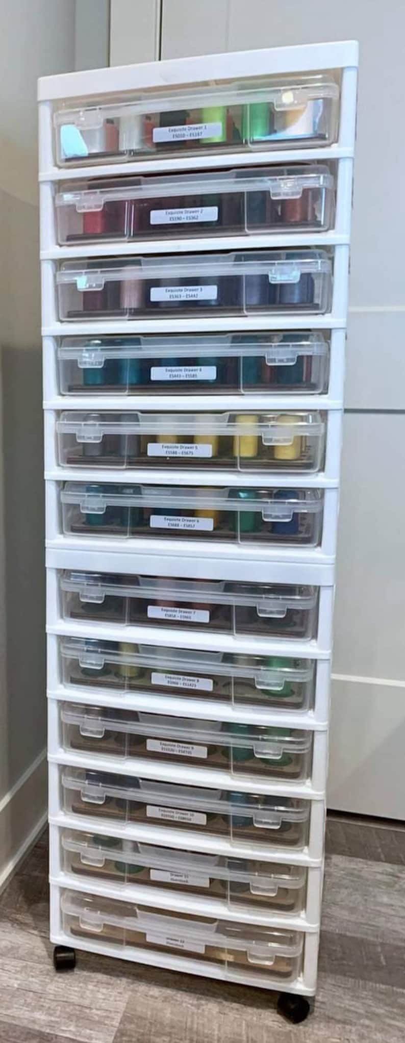 Sort-by-color Embroidery Thread Storage Trays | Thread Spool Organizers ...