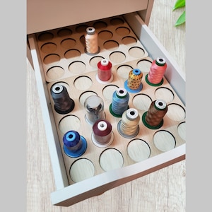 Ikea Alex 5-drawer unit Embroidery Thread Storage Trays | thread spool organizers | embroidery thread storage | thread storage