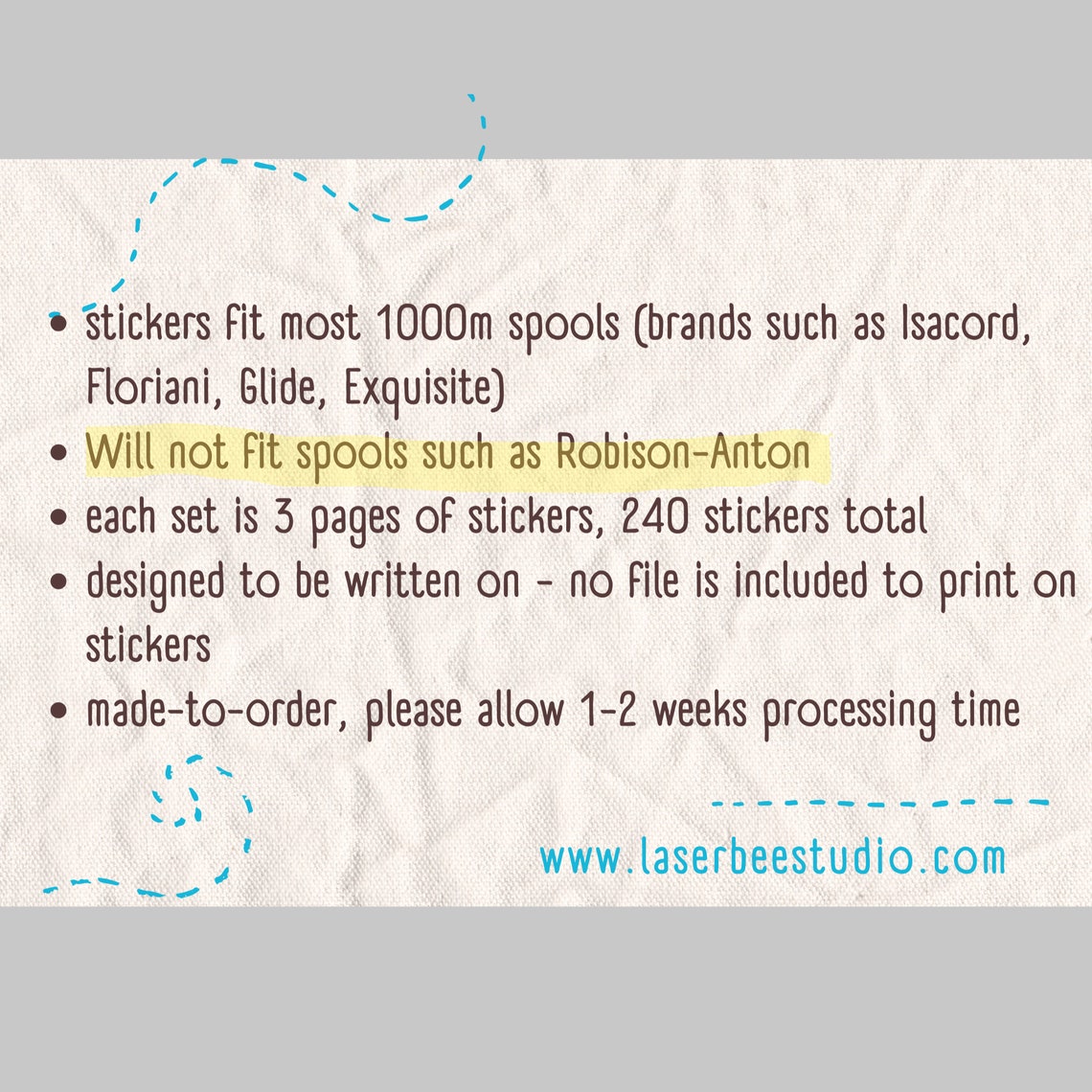 Blank Spool Stickers | Embroidery Thread | Spool Sticker | Easy-to-read ...