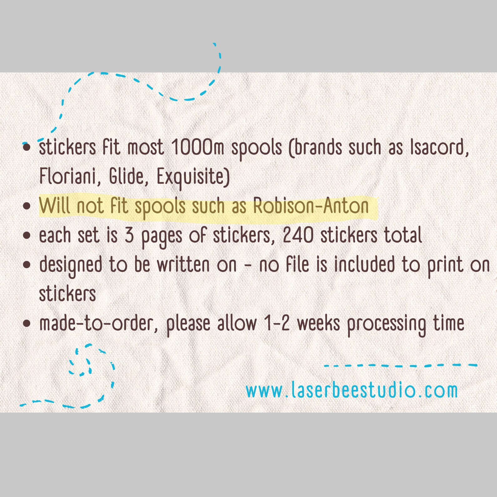 Blank Spool Stickers | Embroidery Thread | Spool Sticker | Easy-to-read ...