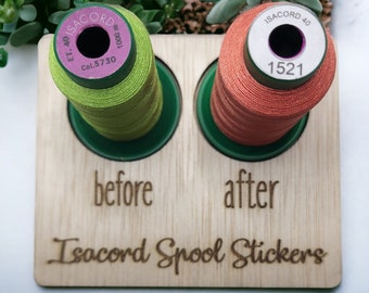 Isacord Spool Stickers | Embroidery Thread | Spool Sticker | Easy-to-read