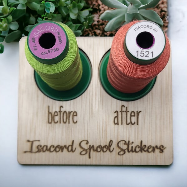 Isacord Spool Stickers | Embroidery Thread | Spool Sticker | Easy-to-read