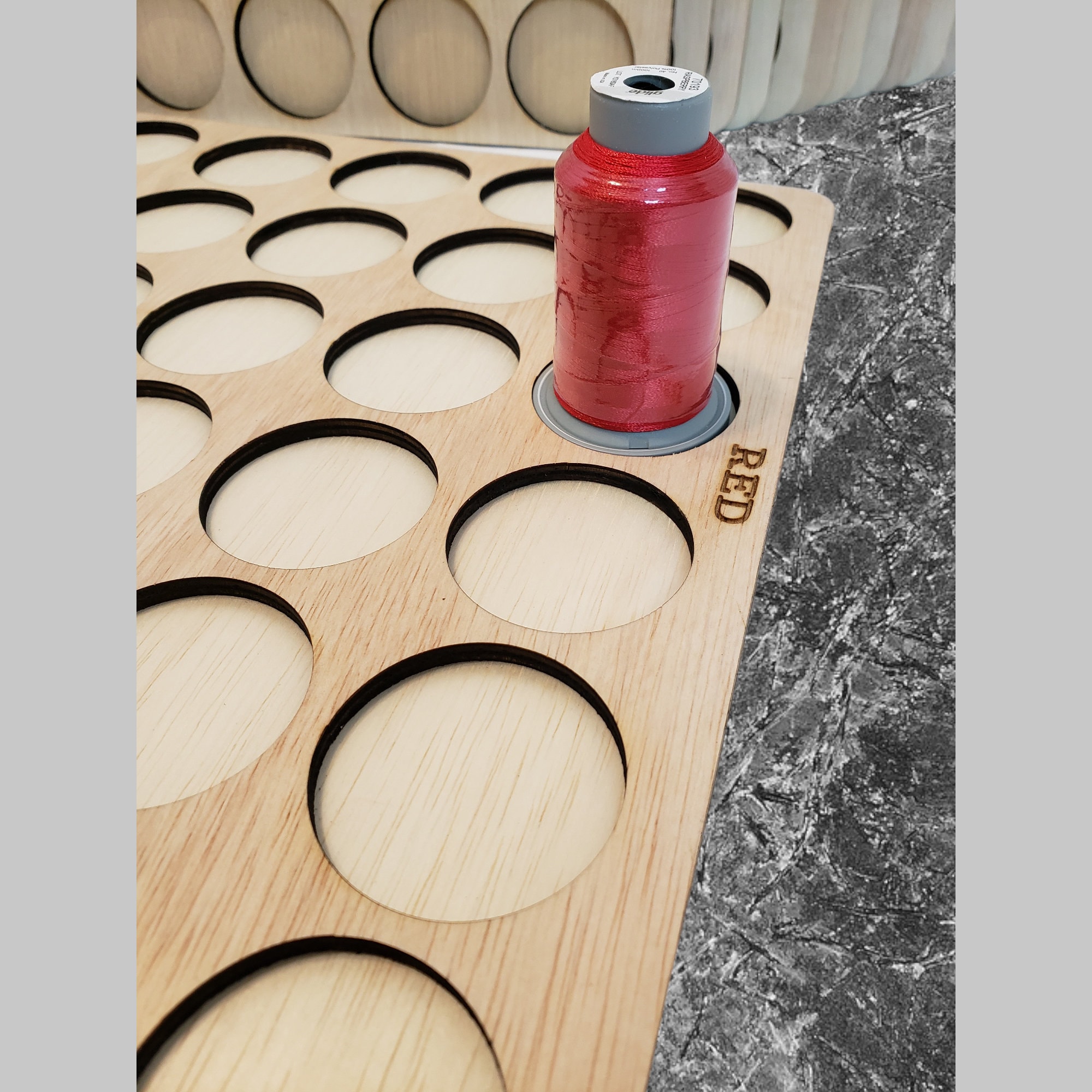 Sort-by-color Embroidery Thread Storage Trays | Thread Spool Organizers ...
