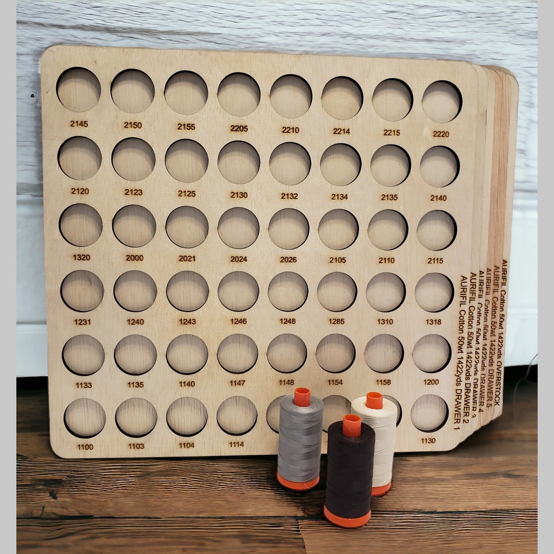 Aurifil Thread Storage Trays - Numbered | Thread Spool Organizers ...