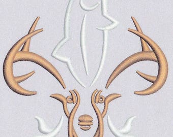 Deer Fish Fleur de Lis