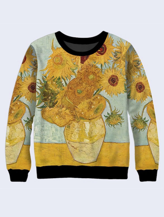 Sunflowers Sweatshirt Van Gogh Sweatshirt Yellow Sweatshirt Etsy