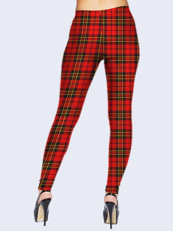 leggings with checkered stripe