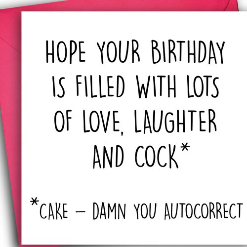 Funny Birthday Card Happy Birthday Middle Finger Rude - Etsy Ireland