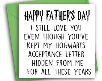 Funny Father's Day Card | Hogwarts | Harry Potter Card