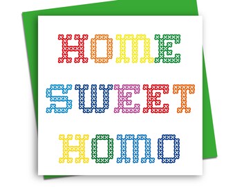 New home card/ LGBT greetings card/ Funny