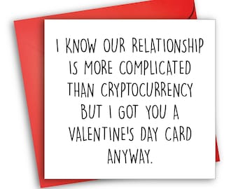 Funny Valentine's Card  | Complicated Relationship | FWB Valentines