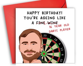 Luke Littler Birthday Card | Darts Birthday Card | Luke Littler