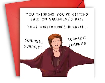 Funny Cilla Valentine's Card | Cilla Black Card Girlfriend | Surprise Surprise Meme