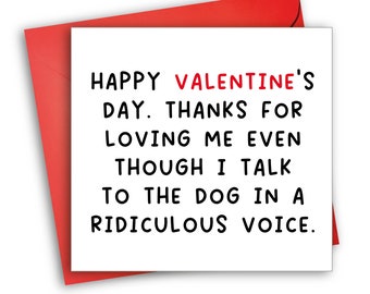 Funny Dog Valentine | Love the Dog Valentine Card