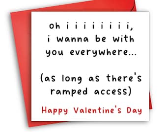 Wheelchair Valentine's Card | Disability Gift | Inclusive Valentine