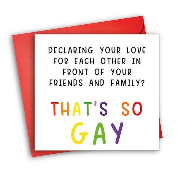 Funny LGTBQ Wedding Card | Queer Wedding | LGBTQ Card