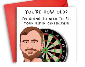 Luke Littler Birthday Card | Darts Birthday Card | Luke Littler