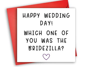 Funny Wedding Card | LGTBQ Wedding Card | Bridezilla