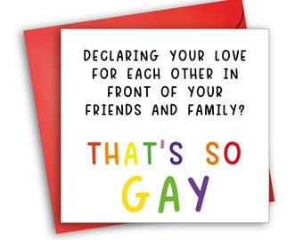 Funny LGTBQ Wedding Card | Queer Wedding | LGBTQ Card