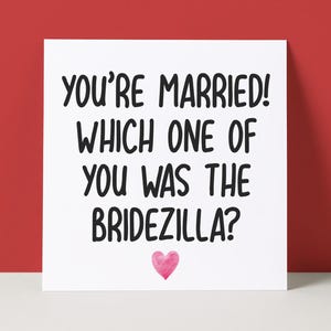 Carte de mariage drôle | Carte de mariage LGTBQ | Bridezilla