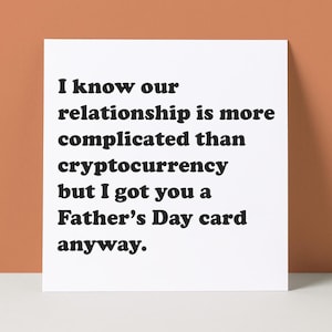 Carte drôle de fête des pères | Relation compliquée papa beau-père