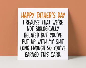 Funny Stepdad Father's Day Card: Non-Biological Humor