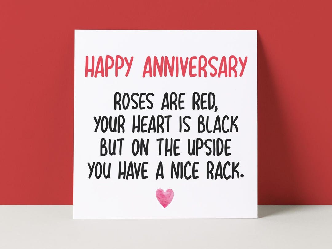 Funny Anniversary Card: Rude Humor for Wife, Girlfriend - Etsy