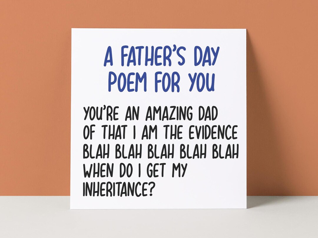 Nobleworks 1 Funny Father's Day Card With Envelope - Children's Inheritance C9240FDG