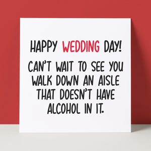 Carte de mariage drôle | allée des alcools | Carte de mariage ivre
